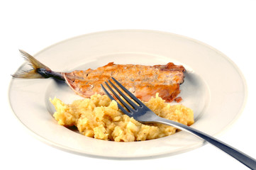 L'assiette de maquereau et purée