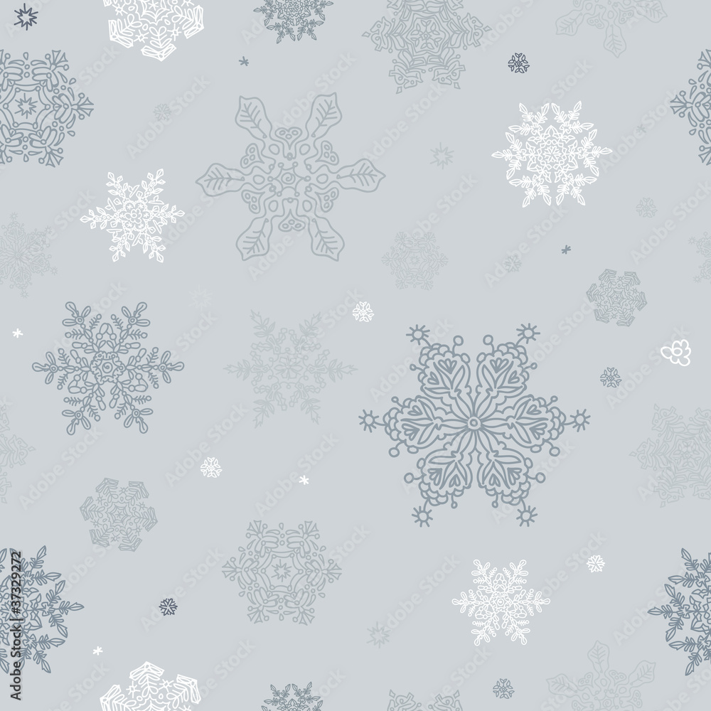 Poster seamless abstract snowflake background. vector, eps8