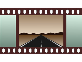 empty road - film strip