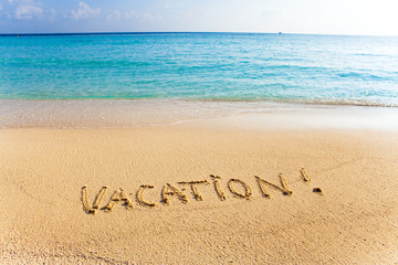 Inscription on sand 