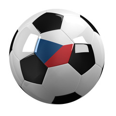 Czech Republic Soccer Ball - with clipping path