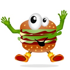 hamburger cartoon