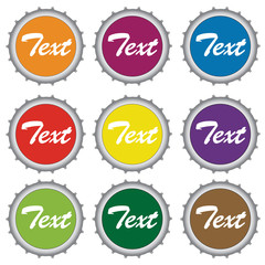 set of bottle caps