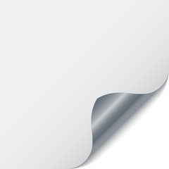 page corner with metallic backs