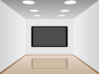 Fototapeta premium vector room with a plasma tv