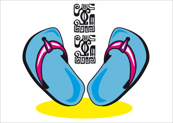 claquette plage tribal surf surfeur été