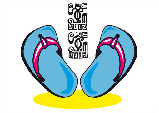 claquette plage tribal surf surfeur &eacute;t&eacute;