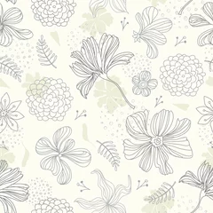 Foto op Canvas seamless pattern floral background © Liliia