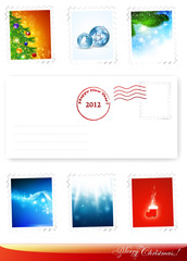 New Year and Christmas poststamps