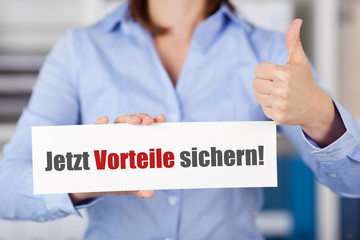 jetzt vorteile sichern