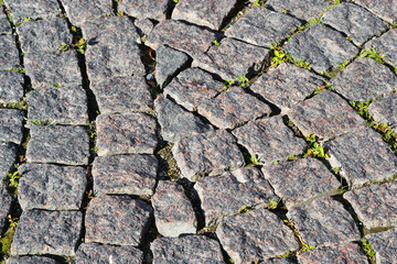 Cobblestone road background