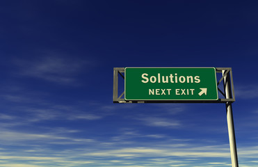 Solutions Freeway Exit Sign