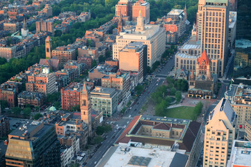 Urban city aerial view