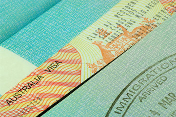 australian visa and passport