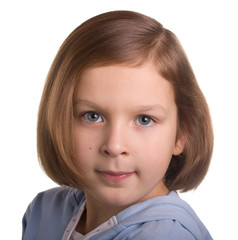 Portrait of seven year old girl