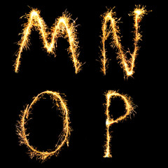 Real Sparkler Alphabet. See other letters in my portfolio.