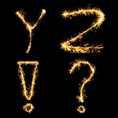 Real Sparkler Alphabet. See other letters in my portfolio.