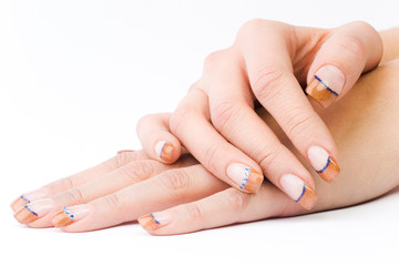 weibliche bunte fingern&auml;gel