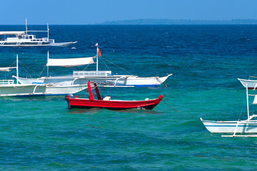 Fototapeta premium boats offshore