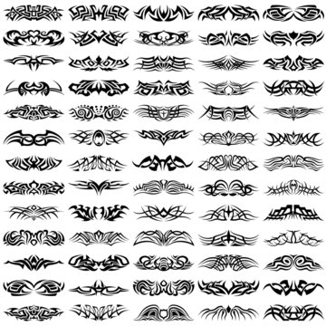 Naklejki Big, vector set of tribal tattoos