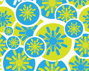 Retro floral seamless background