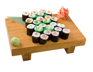 set of japanese sushi.