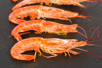 Cooking prawns