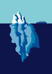 Die Spitze des Eisberges - obrazy, fototapety, plakaty
