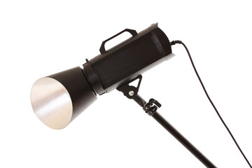 Studio flash  with background reflector