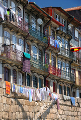 Fototapeta na wymiar Ribeira houses in Porto, Portugal