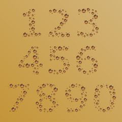 vector bubble digits
