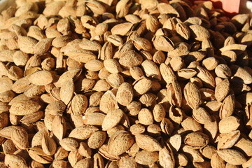 Almonds as displayed at the market