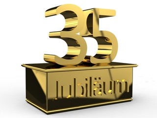 Jubil&auml;um 35 Podest gold