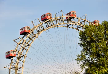 Deurstickers the "riesenrad" in vienna- giant ferris wheel © meanmachine77