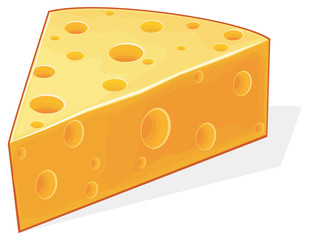 Vector illustration of a piece of cheese