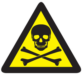 Vector skull danger sign (Deadly Danger Sign)