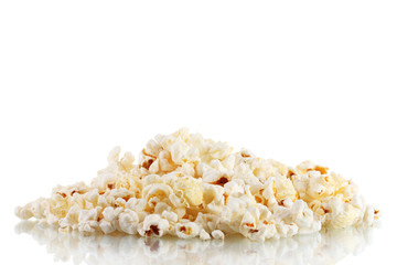 Popcorn isolated on white