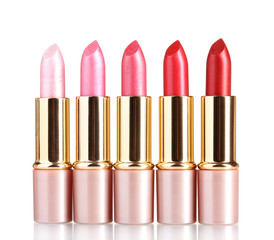 Obraz premium beautiful lipsticks isolated on white