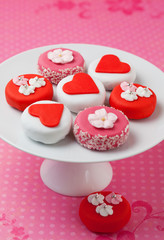 petit fours for Valentine's Day