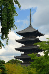 Toji Pagoda in Kyoto, Japan