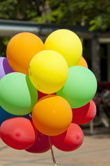 Fototapeta na wymiar Colorful air balloons