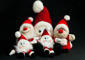 Group of christmas elfs
