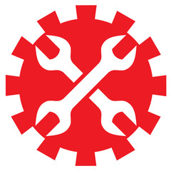 worker sign (fist and wrench)
