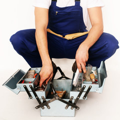 handwerker bei der abreit