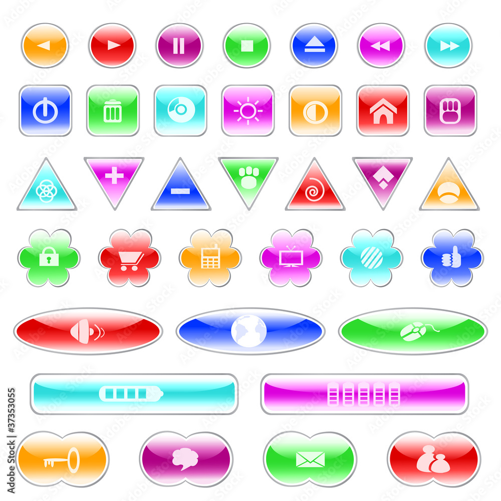 Poster vector web buttons