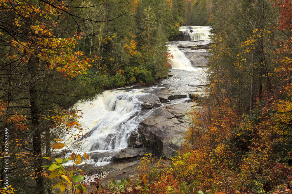 Wall mural triple falls in north carolina