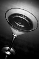 Black and white martini
