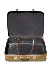 Old open suitcase