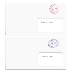 vector envelopes with a stamp