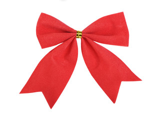 Beautiful red gift bow